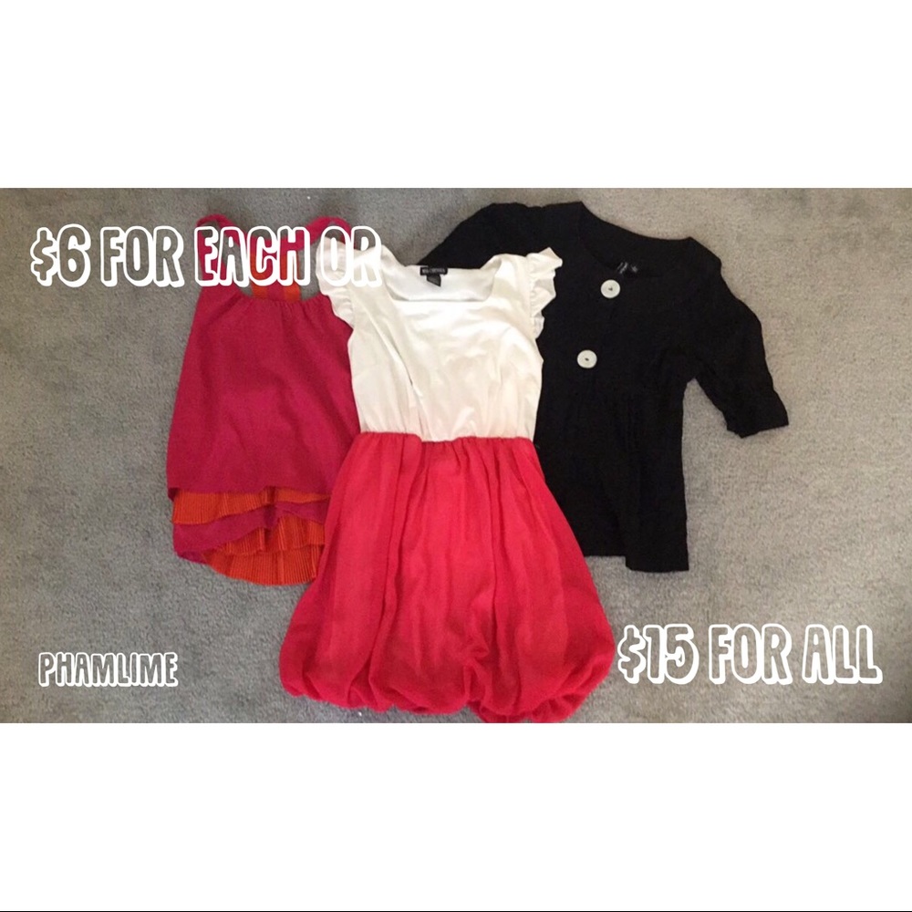 PACK! Pink, White, different Clothing wear pieces!